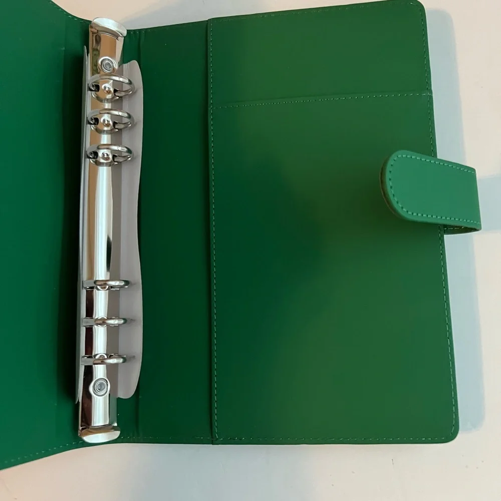 New Green Soft Vinyl Planner 6 rings